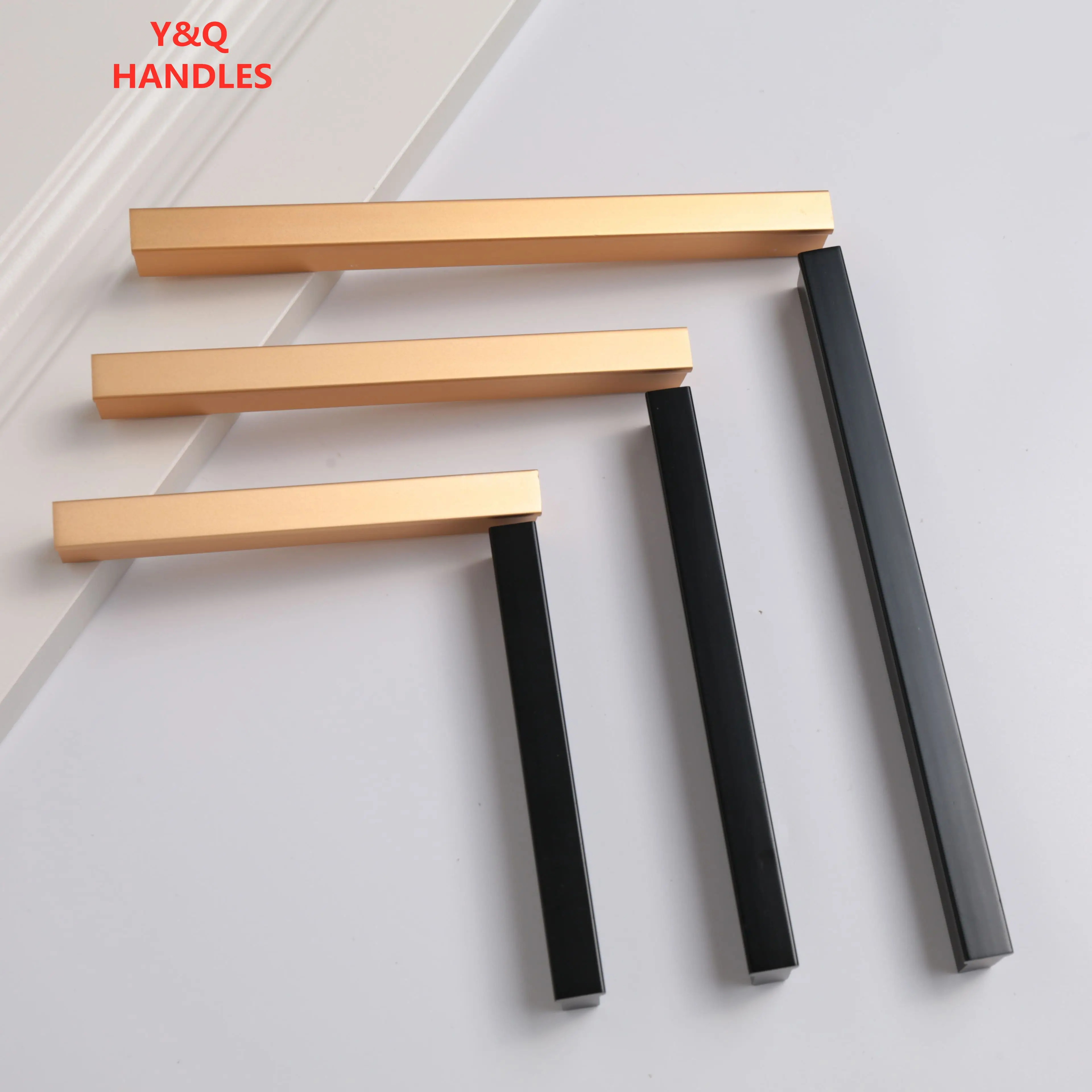 

Handles Drawer Cabinet Furniture Kitchen Handles for Wardrobe Doors and Windows Black Golden Long Modern Simplicity Hardware