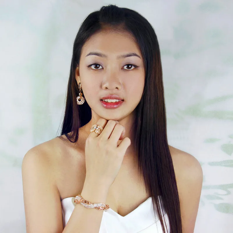 Распродажа по низкой цене золотого цвета Блокировка провода сетка кольцо