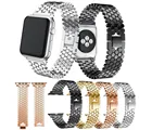 Браслет из нержавеющей стали для Apple watch band 38 мм 42 мм iwatch 4 band 44 мм 40 мм, Блестящий металлический ремешок, звеньевой Браслет для Apple watch 5 4 3 2