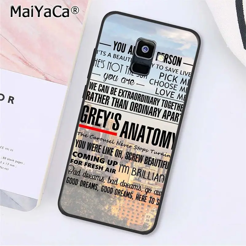 MaiYaCa Американский ТВ Анатомия Greys чехол для телефона Samsung Galaxy A51 A71 A80 A7 A8 A6 Plus A70 A9 2018