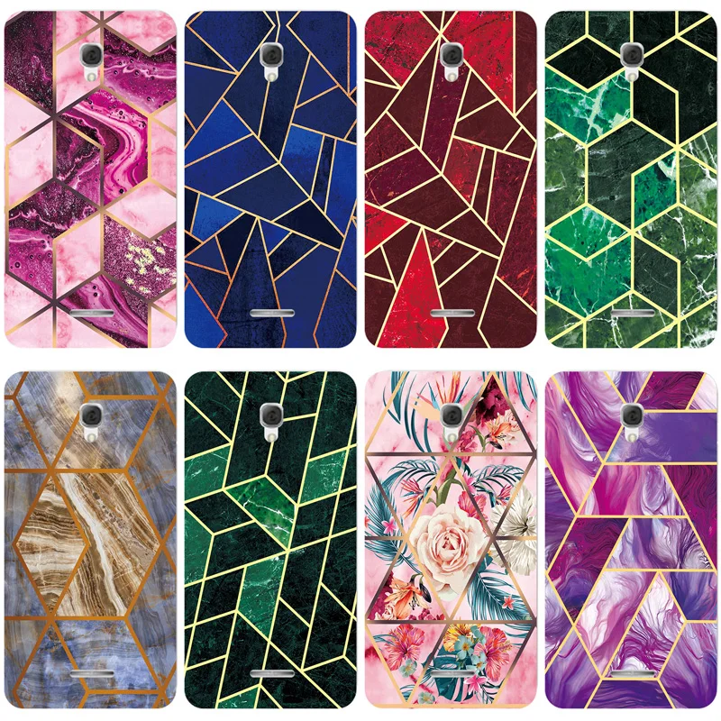 Мягкий чехол для телефона с геометрическим мрамором Alcatel One Touch Pixi 4 5 0 &quot3G версии OT