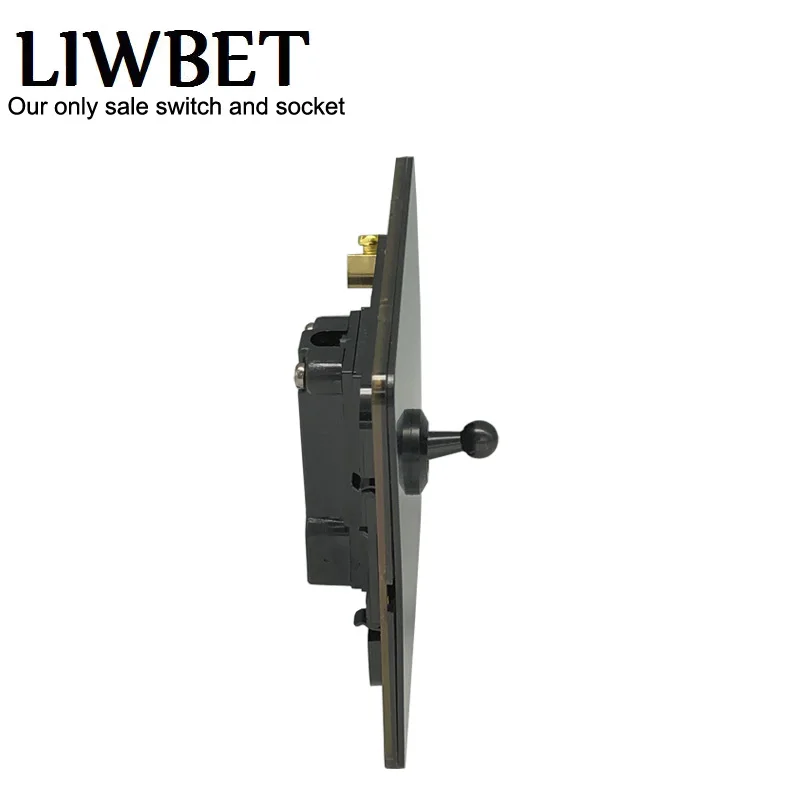 Настенный выключатель LIWBET черного цвета 1 комплект 2 канала панель из нержавеющей