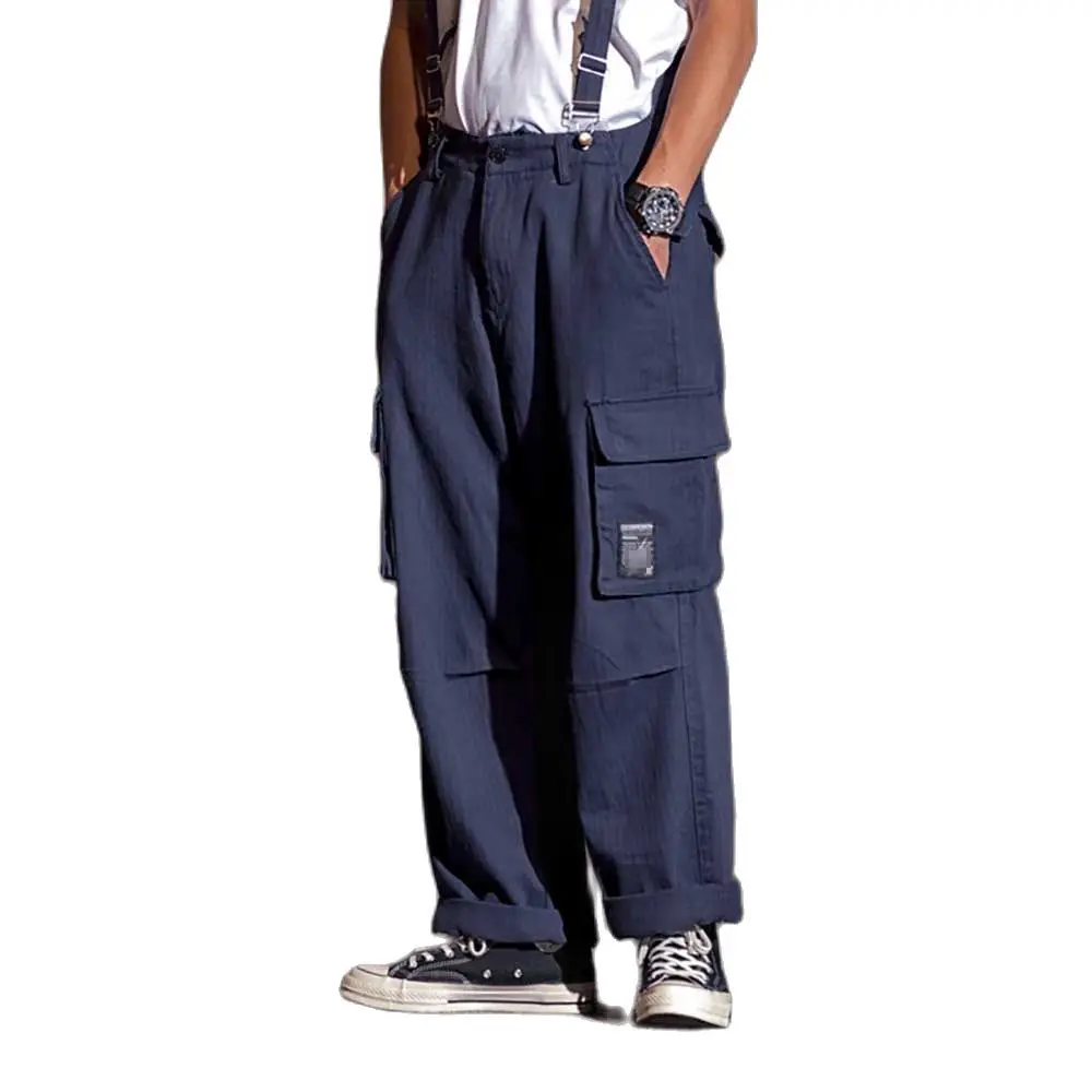 

Trend Cargo Pants Overalls Men and Women Casual Suspenders Loose Baggy Plus Size Trousers Men Clothes