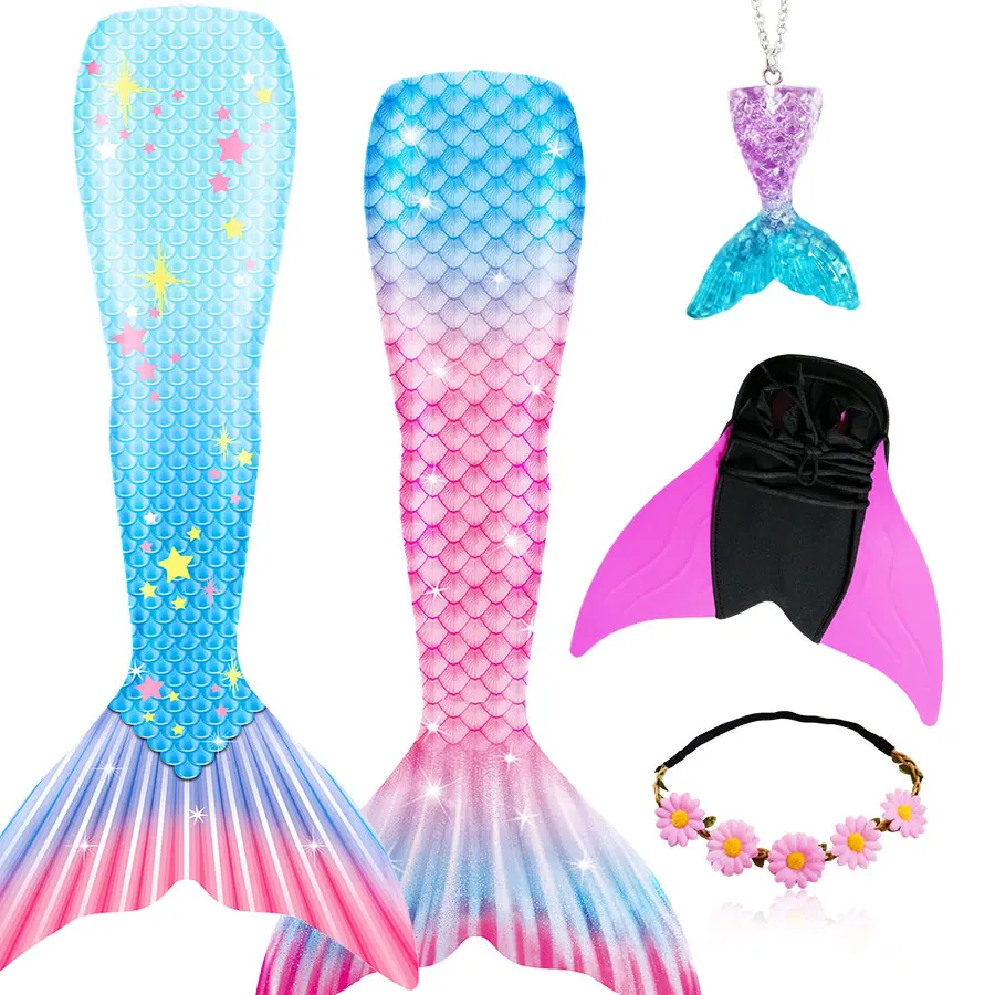 Для взрослых пачка для маленьких девочек розовый купальник с хвостом Русалочки