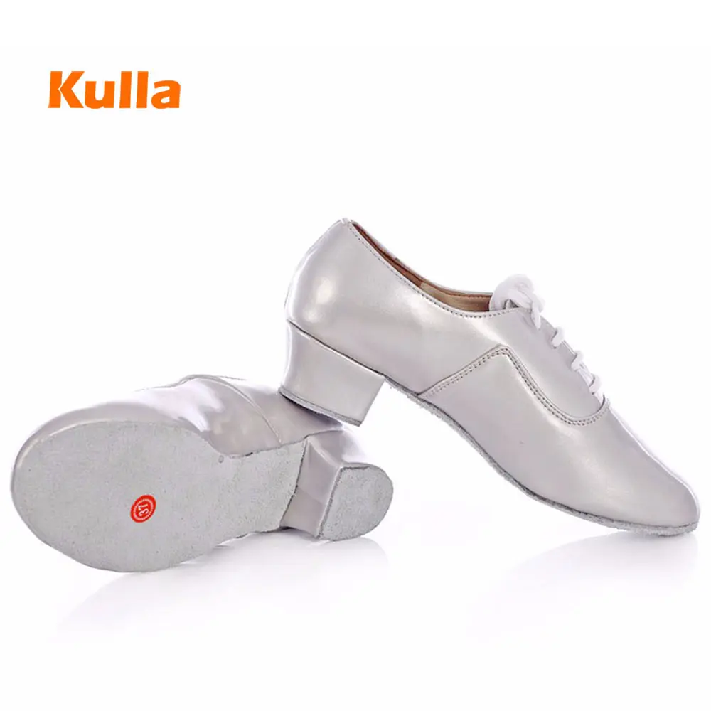 Men's Latin Dancing Shoes Professional Kids Boy's Latin Salsa Shoes Low Heel 4cm Tango Ballroom Soft Male Dance Shoes Size 30-45