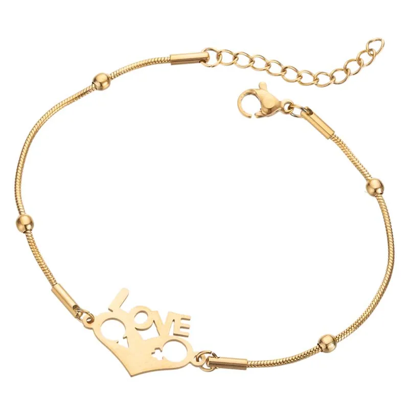 Женские и мужские браслеты FENGLI из нержавеющей стали с сердечками для влюбленных |