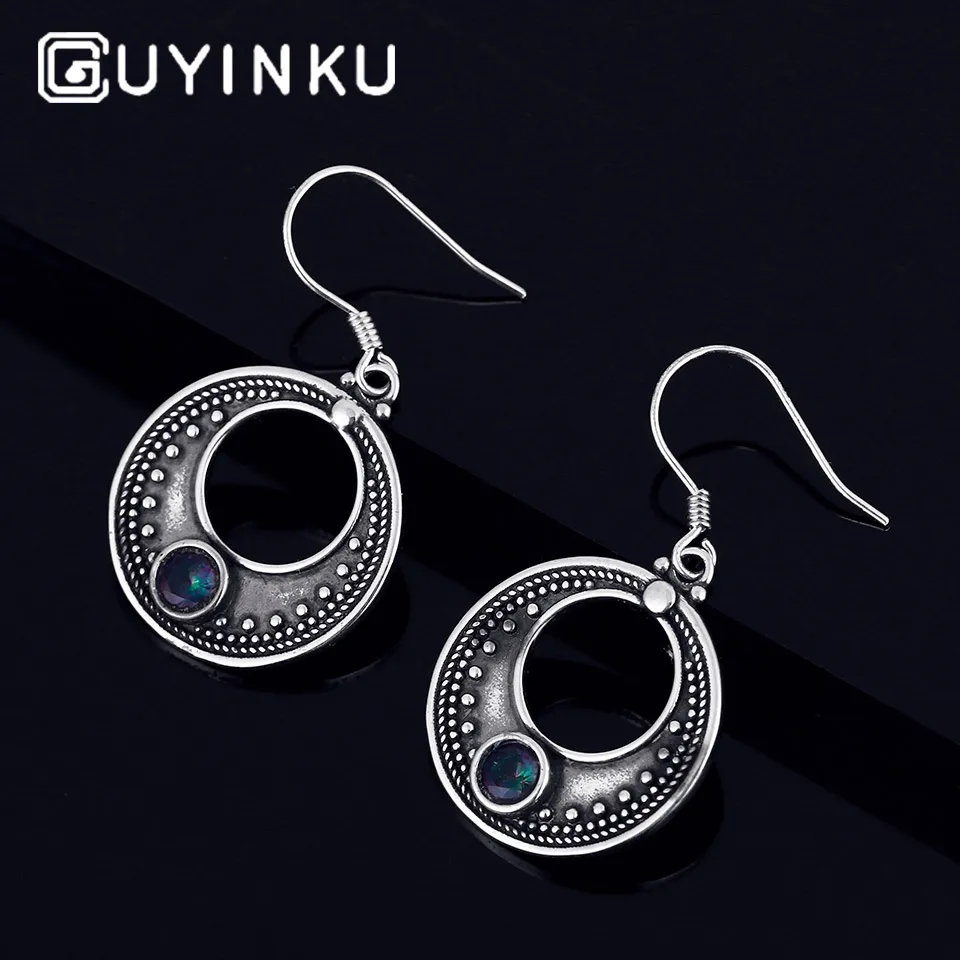 Женские серьги-подвески GUYINKU этнические серьги из стерлингового серебра 925 пробы