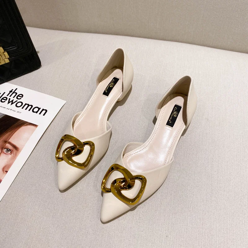 

Comfort Shoes for Women Clear Heels 2021 Sandals Shallow Mouth Suit Female Beige New Pointed Summer Elastic Band Low Fashion Bla
