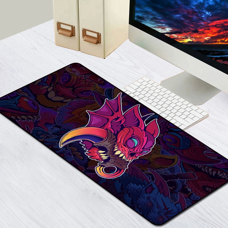 

Cute CS GO Gaming Mouse Pad Computer Gamer Mouse pad Large Game Rubber No-Slip Mouse Mat Anime Big Mause Pad for PC Laptop 90*40