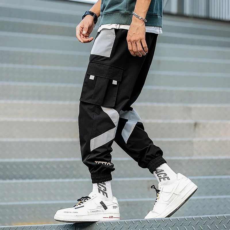 

Мужские спортивные брюки, повседневные, свободные, модные, укороченные, весна-осень, E-BAIHUI, Q072802