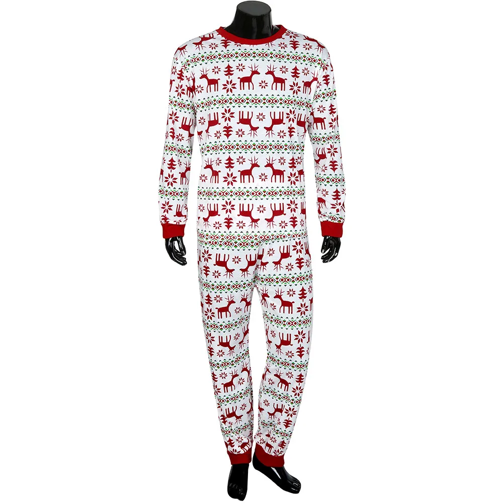 Зимняя Рождественская Пижама женский домашний костюм Печать оленей пижама с