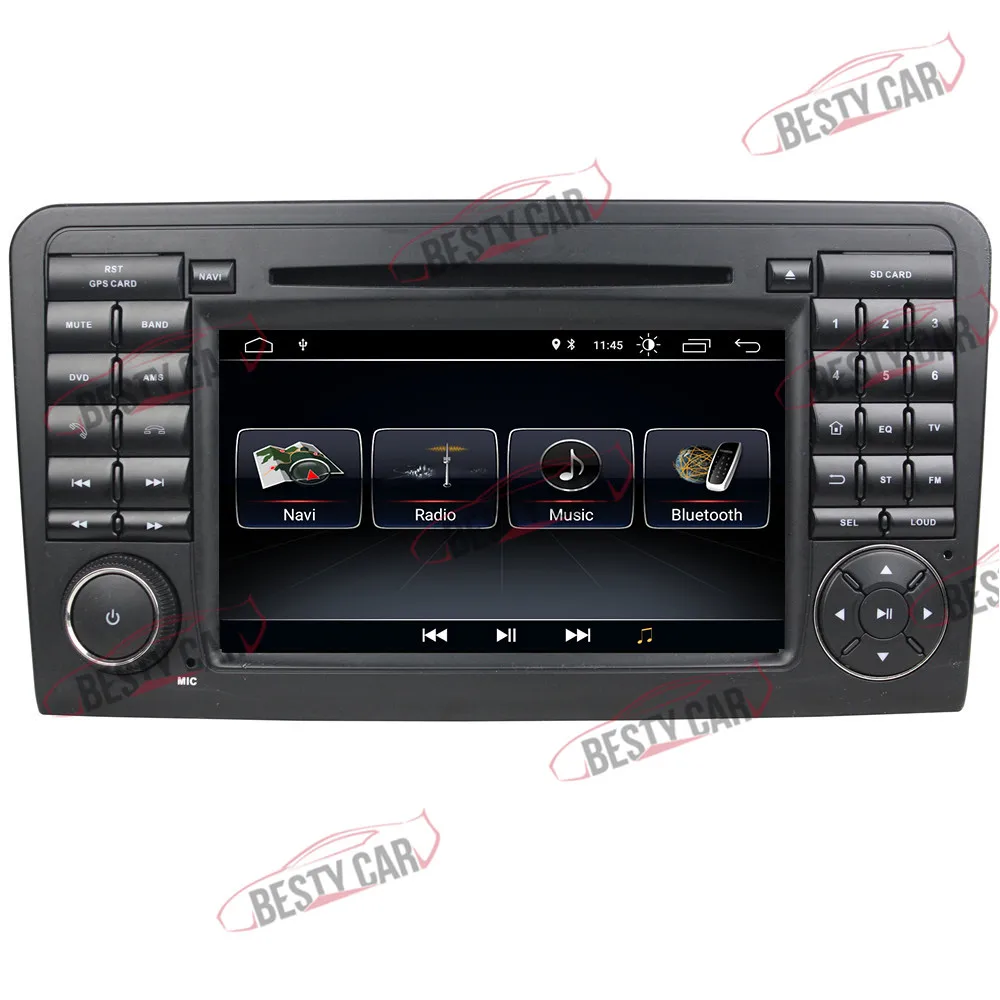 Android 9,0 4 ядра 2 Din автомобильный DVD Мультимедиа Радио стерео wifi BT для Benz ML Class W164(2005-2012) ML300 ML350 ML450 ML500