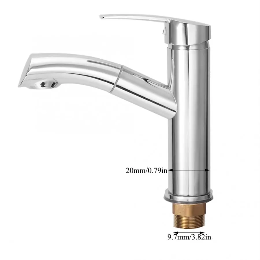

Bathroom Single handle Basin Faucet Telescopic Faucet Lifting Swivel Spout Mixer Tap With Water Pipe
