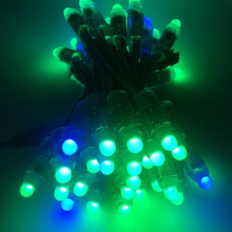 1000 шт. DC 5V WS2811 IC RGB светодиодный модуль String светильник 12 мм полный Цвет IP65 открытый