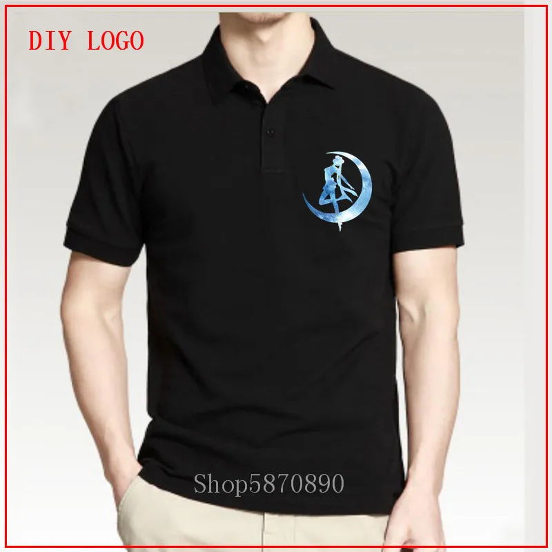 Новейшая японская рубашка-поло с аниме Сейлор Мун мужская мангой луной призмой