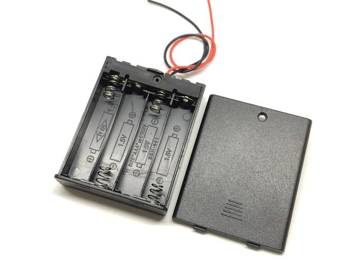 Пластиковый держатель для хранения батарей AAA 4 слота