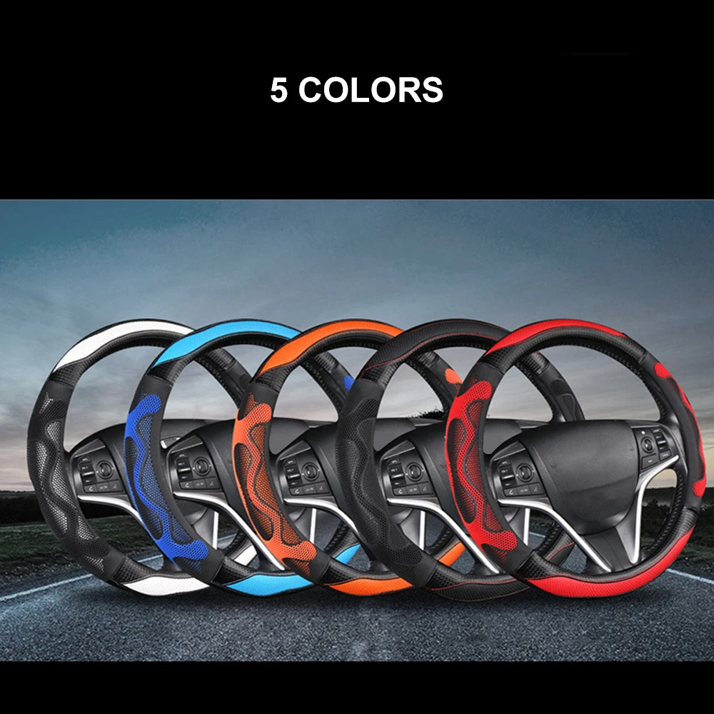 

Vehemo Steering Wheel Covers Silicone Material Auto Steering Wheel 15 Inch Cars Multicolor Cover Car Accessories Covers
