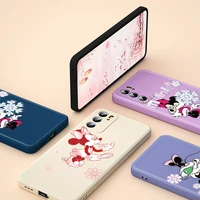 minnie cute snowflake phone case for oppo reno 6 5 5k 5f 4f 4z 4 3 2 2f 2z z pro plus lite 5g liquid silicone soft cover