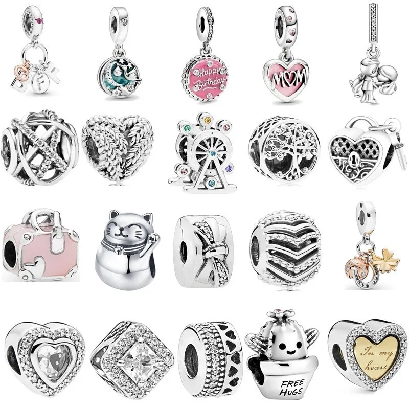 Новые бусины подвески Кот удачи в виде единорога с замком и цветами подходят к