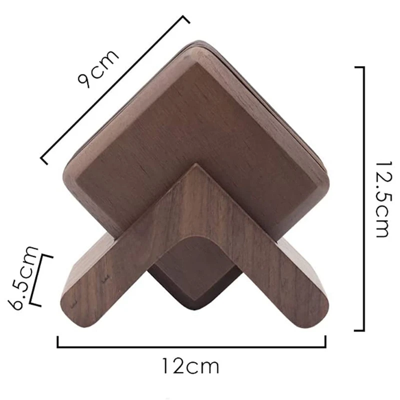 

6PCS Natural Wooden Coasters With Holder,for Drinks, Coffee, Tea Cup,Coffee Coasters Table Decorative Insulation Pads Mats