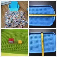 mini action figures base plate bricks boxes juguetes compatible city plastic storage box blocks toys with 2028 dots cover