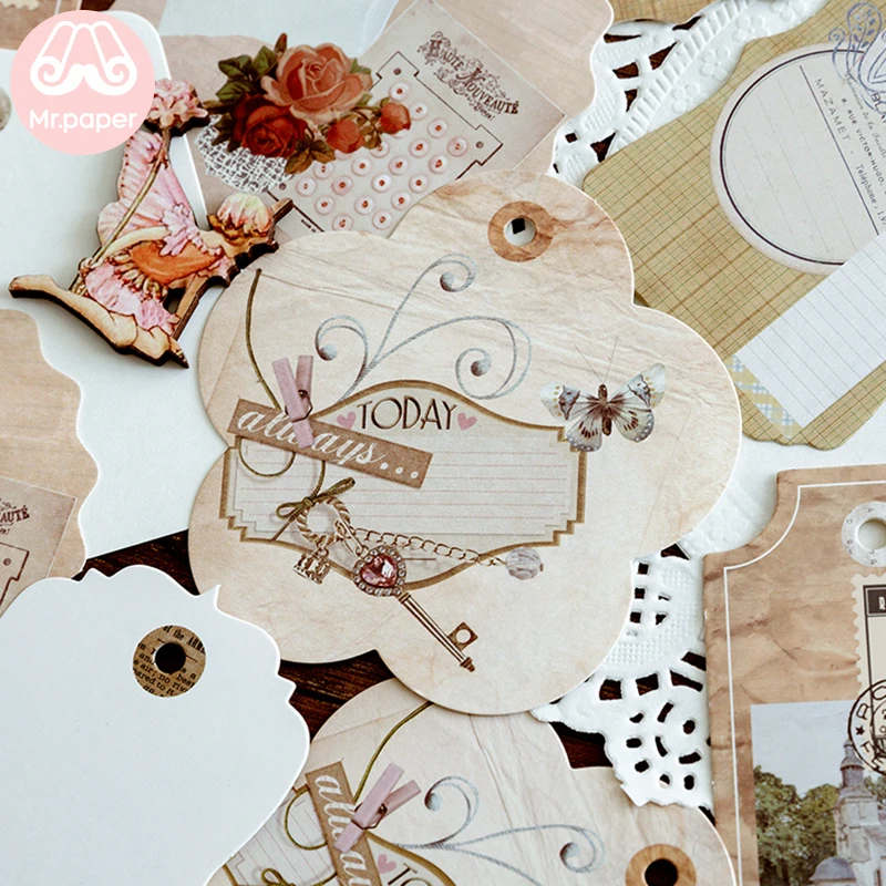 Mr.paper 16 шт./кор. винтажная история крафт карта для скрапбукинга/создания