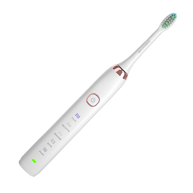 Sarmocare электрическая зубная щетка для взрослых USB Sonic перезаряжаемые зубные щетки с 3 сменными головками умный таймер водонепроницаемый