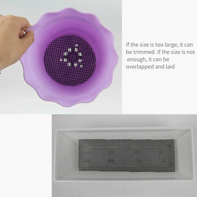 Сетчатые подкладки для цветочных горшков черный коврик бонсая