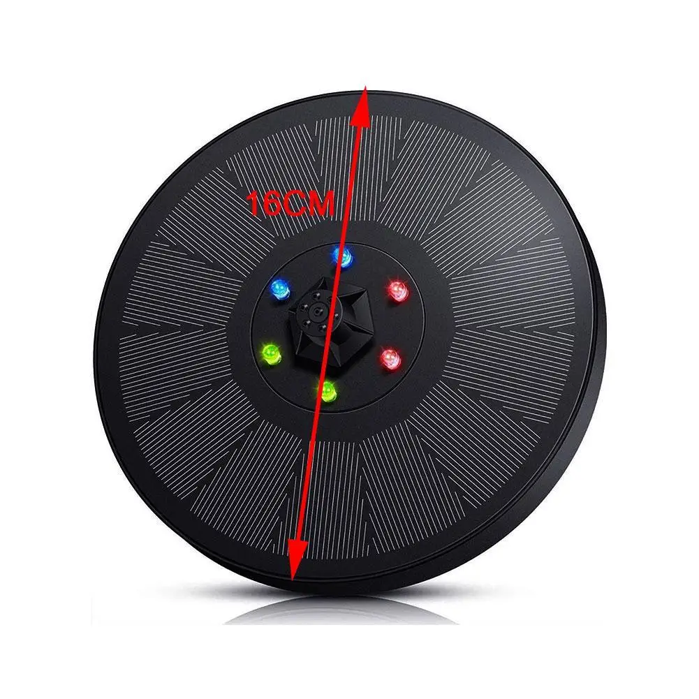 

Solar Water Fountain Pump Colorful LED Lights Floating Pools Pond Fountain Decoration Swimming Lawn Pump Garden O0E5