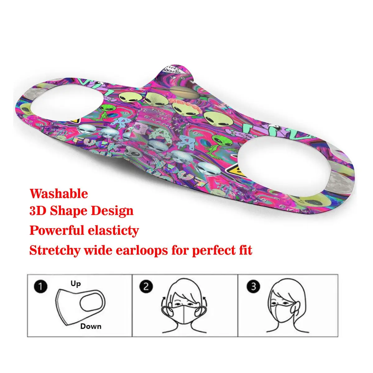 

Dust Mask 2019 Aliens Spacecraft Mouth Face Cover Respirator for Adult Kid Washable Reusable Anti Pollution