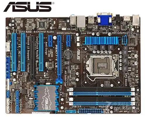 ASUS P8H77-V LE оригинальная материнская плата для intel LGA 1155 DDR3 для i3 i5 i7 cpu 32GB USB2.0 USB3.0 Z77 б/у материнская плата в продаже