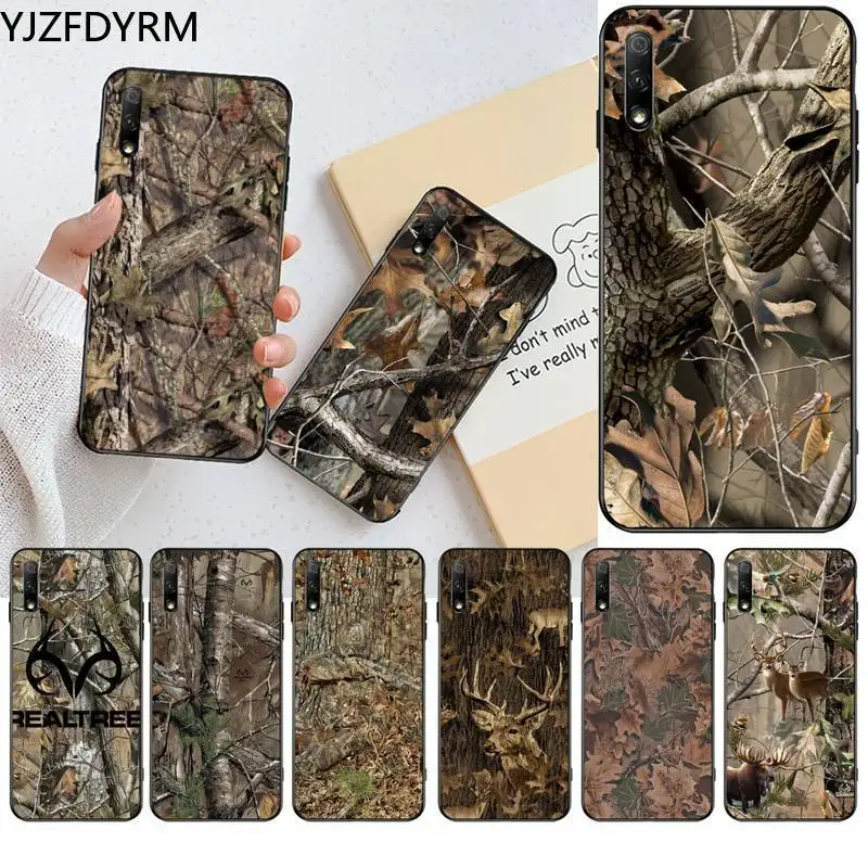 

YJZFDYRM Realtree Real Tree Camo Phone Case For Huawei Nova 6se 7 7pro 7se honor 7A 8A 7C Prime2019