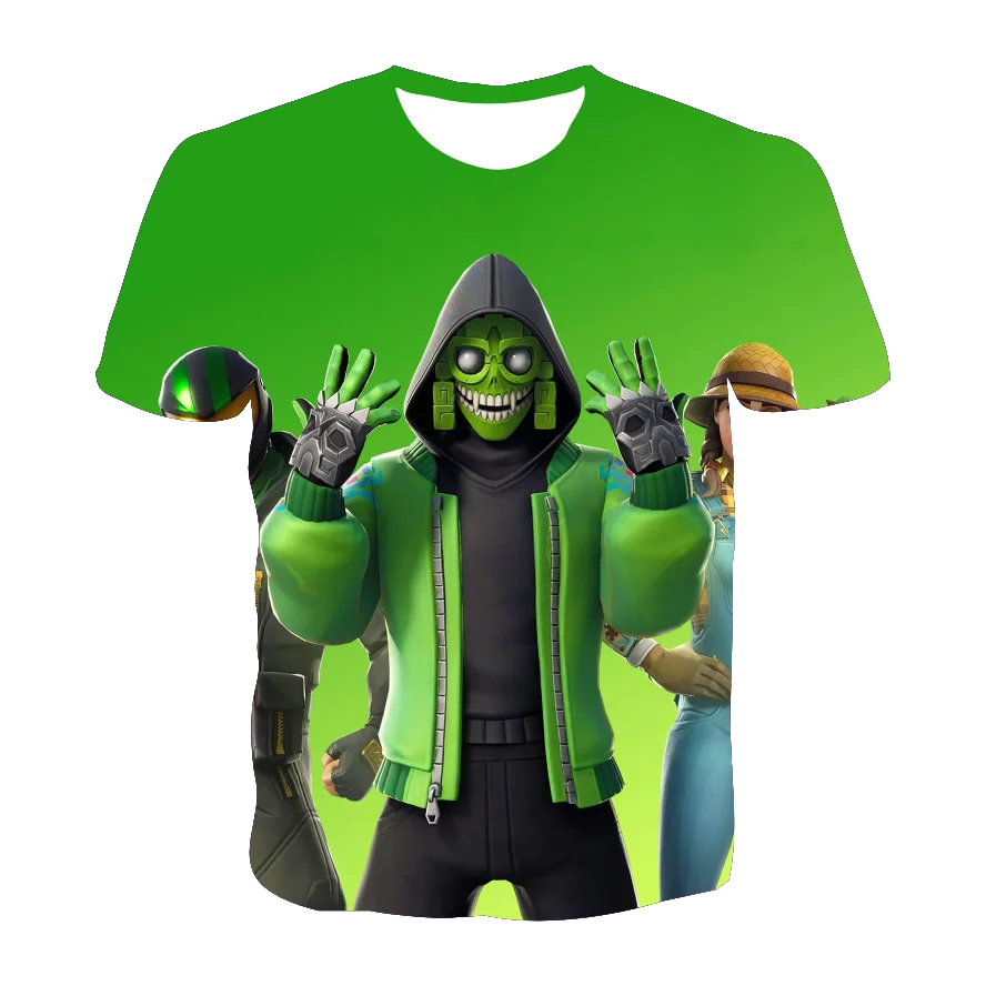 

Summer New 3D Fort night kids clothes girls tshirts Boys T-Shirt Print Hot Game Fox Girls Fun Boys Clothes baby boy sticker Tops