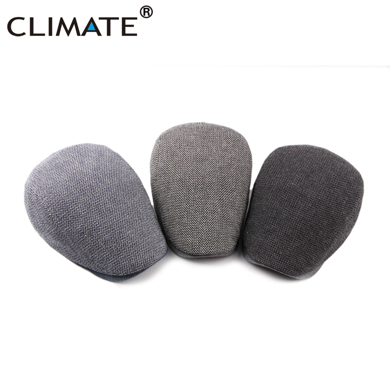 CLIMATE Men Vintage Flat Cap New Men Beret Hats Retro Blank Beret Ivy Cap for Men Casual Thick Retro Mature Men Flat Caps Beret