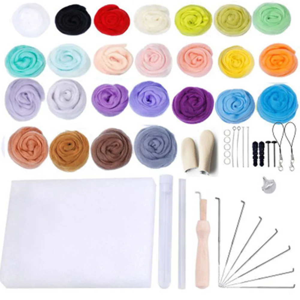 

Creative DIY Poke Plushy Wool Set Handmade Stitching Threading Knitting Material Set DIY Craft Making Supplies Suits