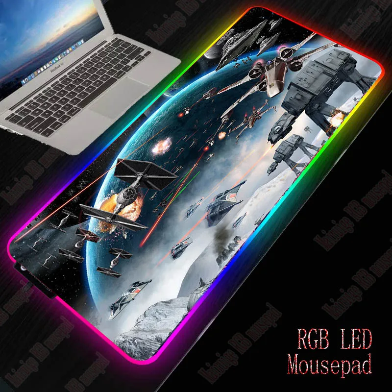 Большой игровой коврик для мыши XGZ RGB светодиодный компьютерный XXL большой с