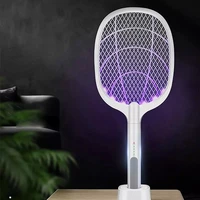 hot sale 3000v electric insect racket swatter zapper usb 1200mah rechargeable mosquito swatter kill fly bug zapper killer trap