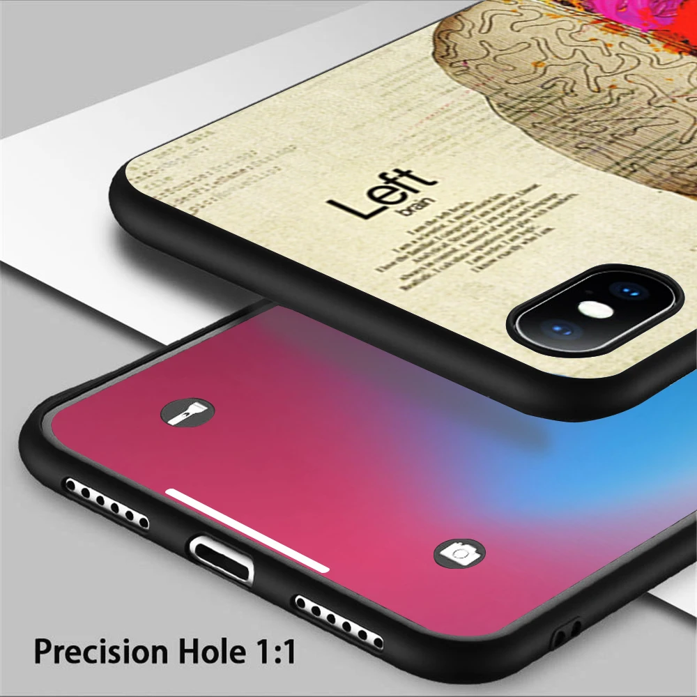 Coque левое полушарие правое мозга цитаты чехлы для мобильного телефона из мягкого