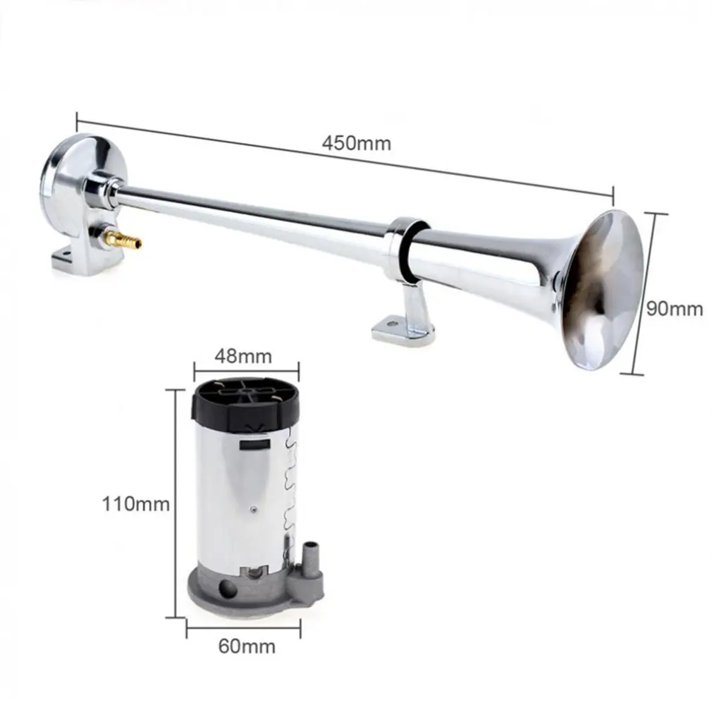 

17 Inch 12V 450mm general purpose 150db loud car air horn electric pneumatic control (12 start)