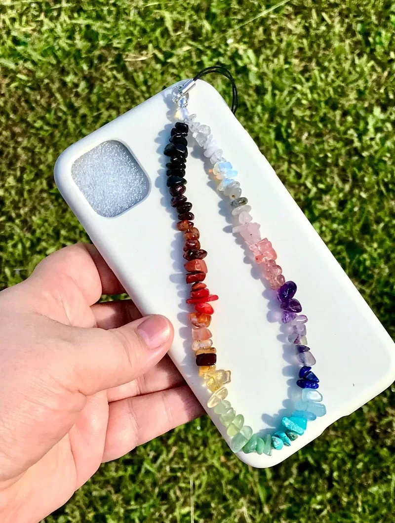

Необычные Цветные брелки с бусинами для женщин, модный простой ремешок для телефона, женский брелок