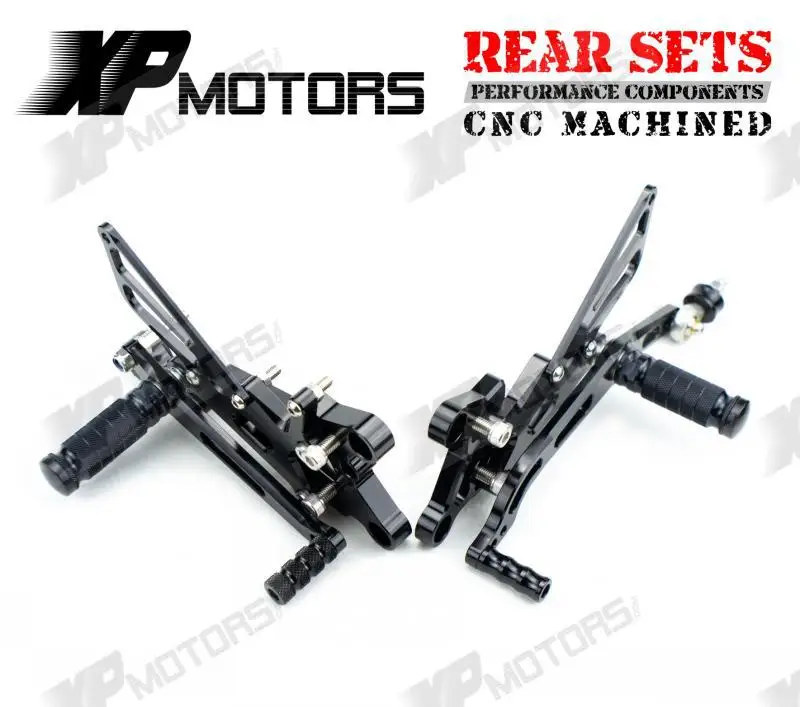 

New Arrived CNC Adjustable Foot pegs Rearset Footrests Rear Sets For Yamaha YZF-R6 2006 07 08 09 10 11 2012 2013 2014 2015 Black