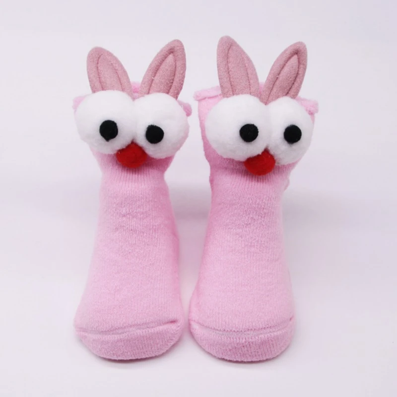 Теплые Зимние флисовые плотные носки для маленьких девочек мягкие милые детские