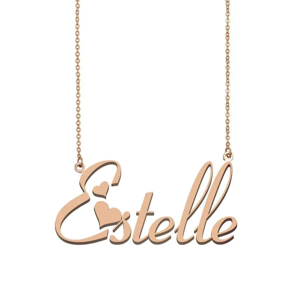 

Estelle Name Necklace , Custom Name Necklace for Women Girls Best Friends Birthday Wedding Christmas Mother Days Gift