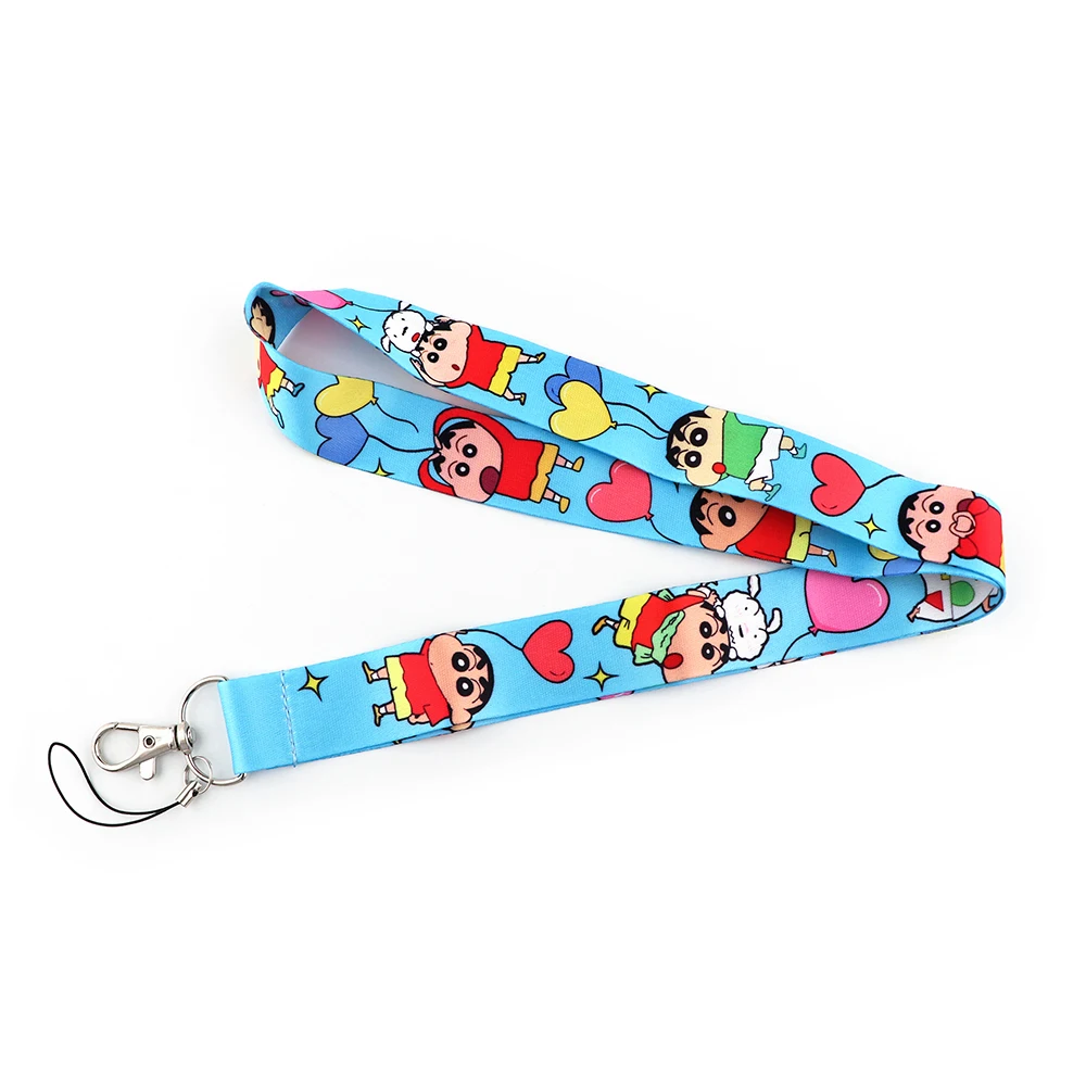 dz1784 japanese anime funny lanyard keychain id badge holders mobile phone rope key lanyard neck straps key rings accessories free global shipping