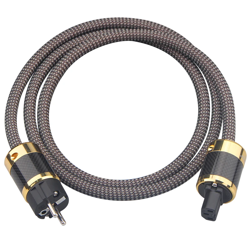 TOP BEST 6N High-purity Pure Silver Audio Power Cable EU/US Red Copper Rhodium-plated Platinum Plug | Электроника