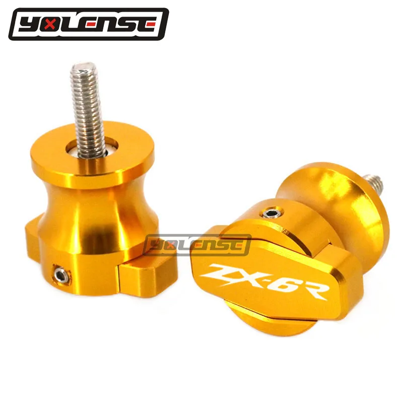 

Logo ZX6R For Kawasaki ZX6R ZX-6R ZX6R 2013-2016 M8 Motorcycle Accessories Aluminum Swingarm Spools Slider Stand Screws