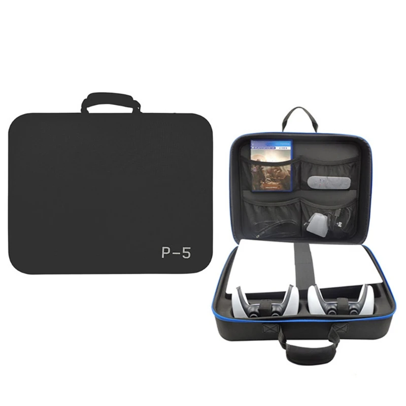 

Portable Travel Case for PS5 Carrying Console Storage Bag Waterproof Game Controller Organizer Travel Bag Protective Case