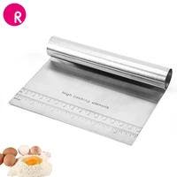 magixun kitchen supplies pastry cutters with scale 15cm22cm 1pcs cake scraper multi purpose 430 stainless steel silver diy baki