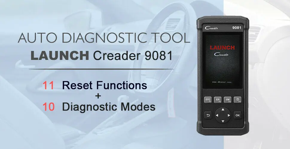 Launch CR9081OBDII сканер Creader 9081 считыватель кодов Сканер с воздушной сумкой система управления батареей сброс CR9081 OBD 2 диагностический