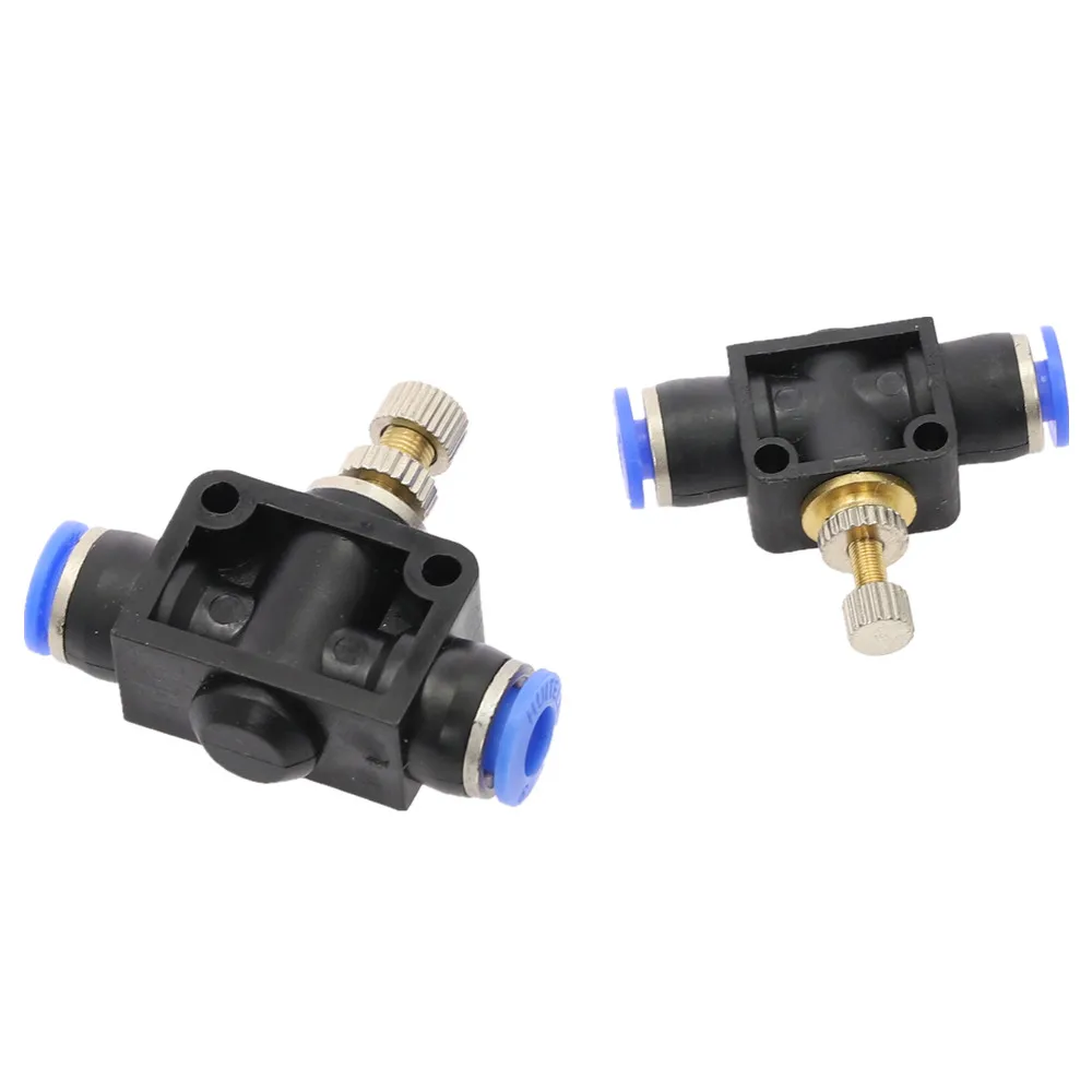 

1pcs throttle valve SA 4mm 6mm 8mm 10mm 12mm Tube Air Flow Speed Control Crane Valve Tube Water Hose Pneumatic Push In Fittings